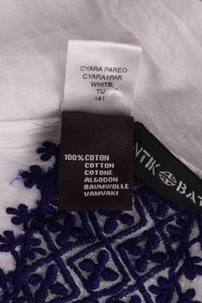 Étole Antik Batik Blanc en Coton