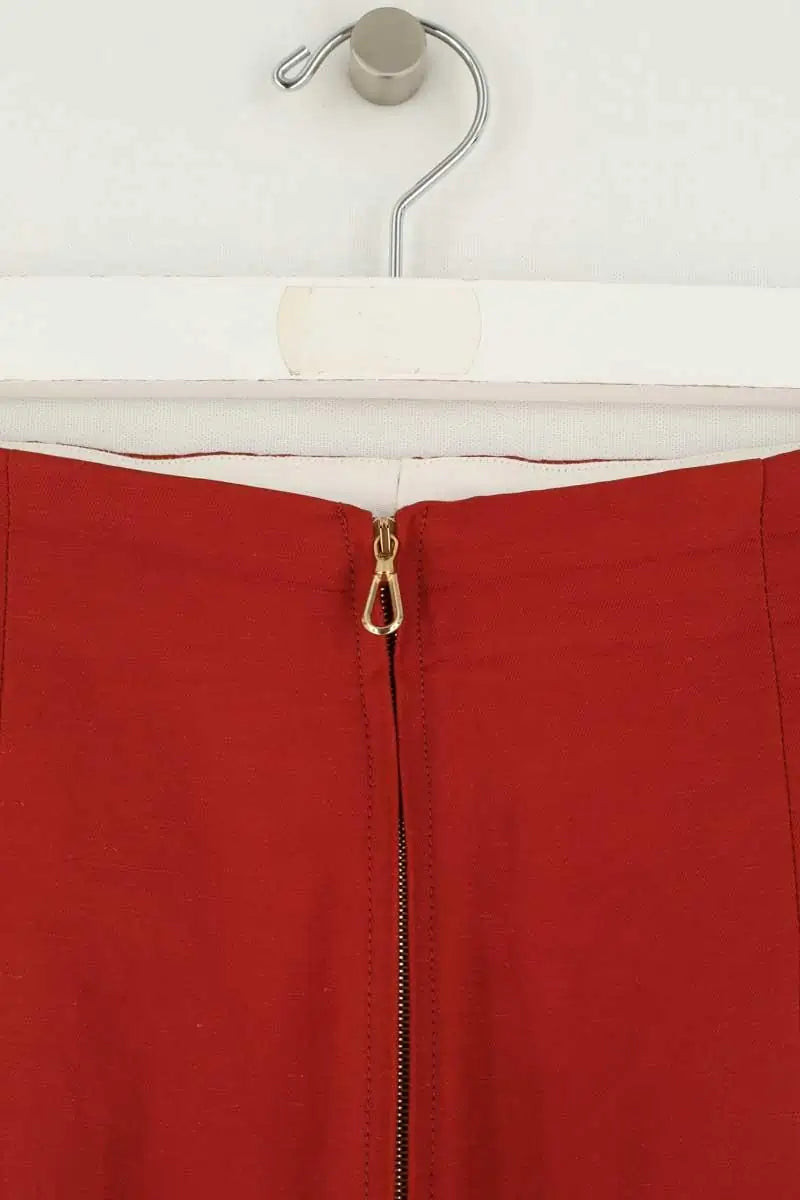 Pantalon Sandro Rouge en Coton