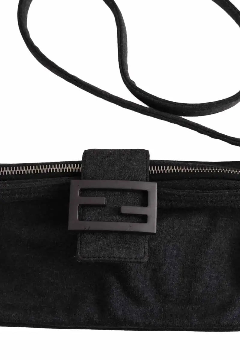 Sac à bandoulière Fendi Baguette Anthracite en Coton
