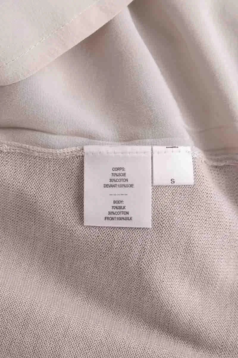 Top sans manche Max & Moi Beige en Soie