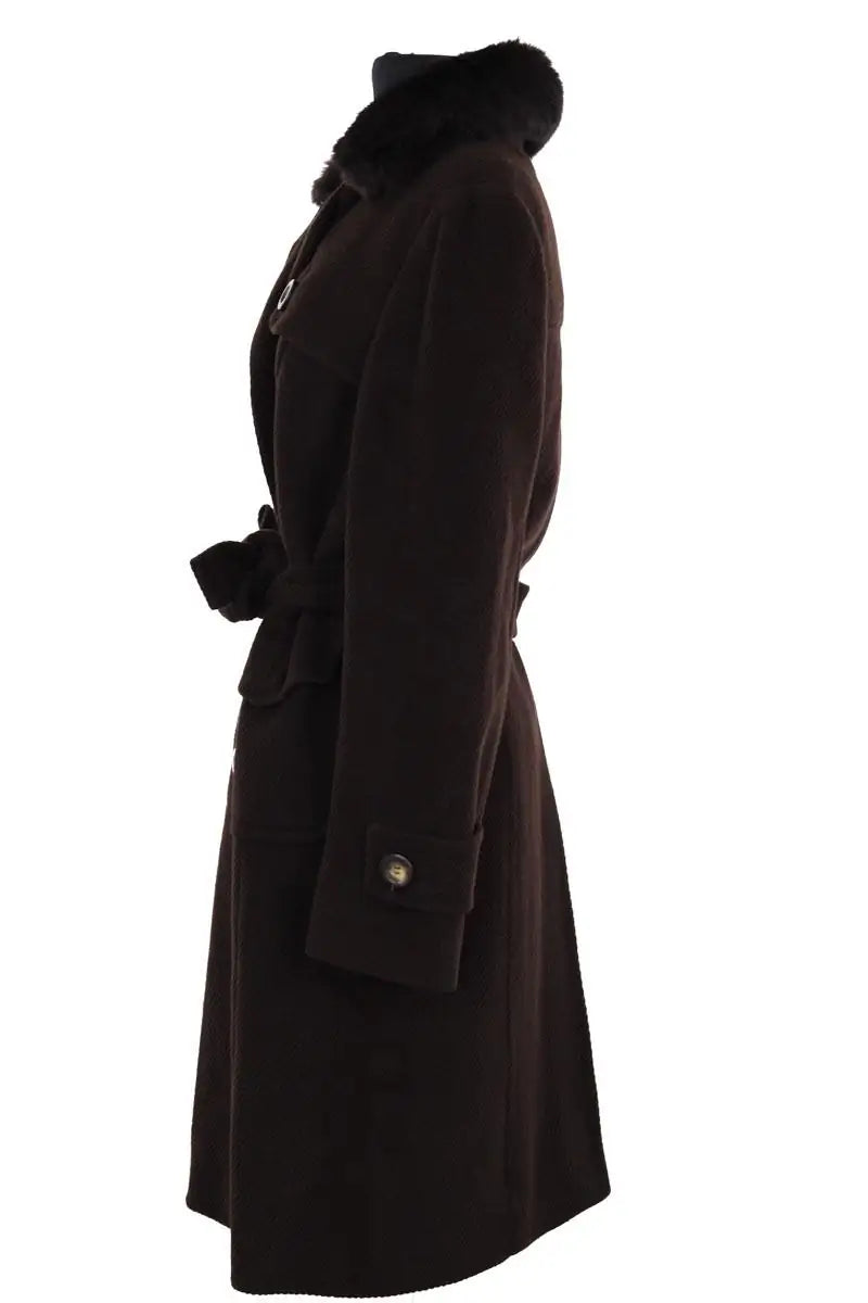 Manteau Laine Angora Gerard Darel Marron en Laine