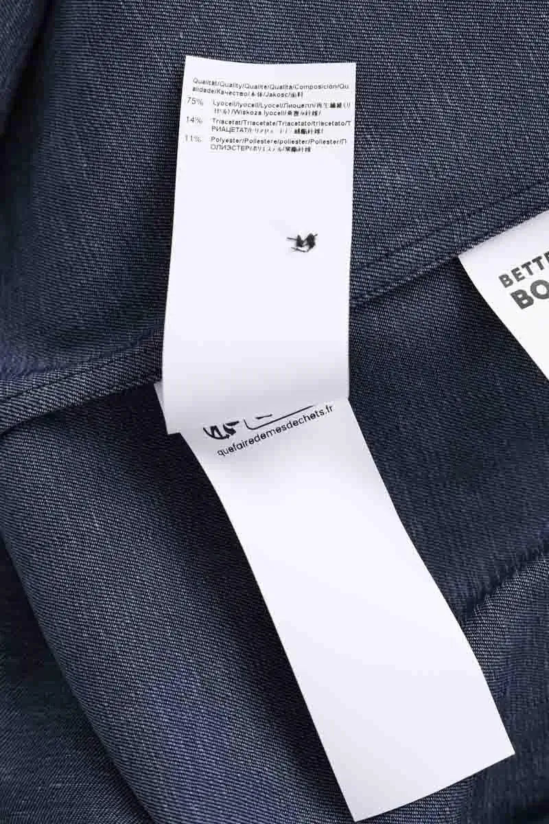 Chemise Boss Marine en Synthétique