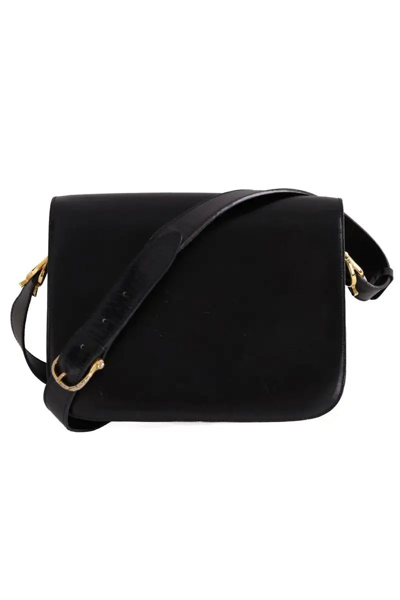 Sac à bandoulière Celine Triomphe vintage Noir en Cuir
