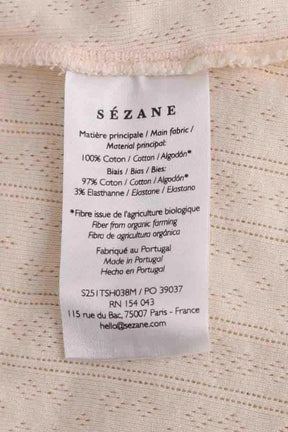 Top sans manche Sézane Beige en Coton