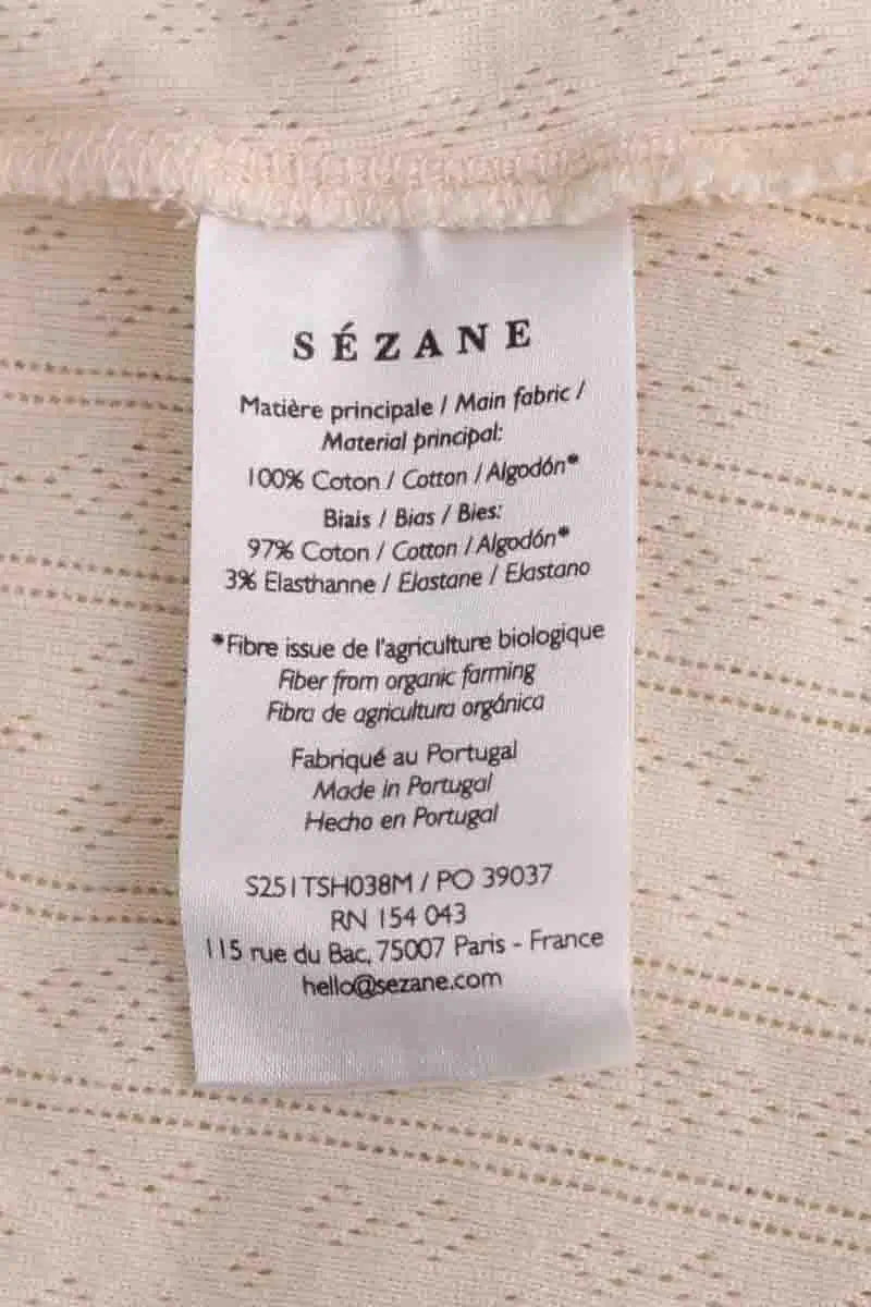 Top sans manche Sézane Beige en Coton
