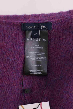 Col Soeur Violet en Laine