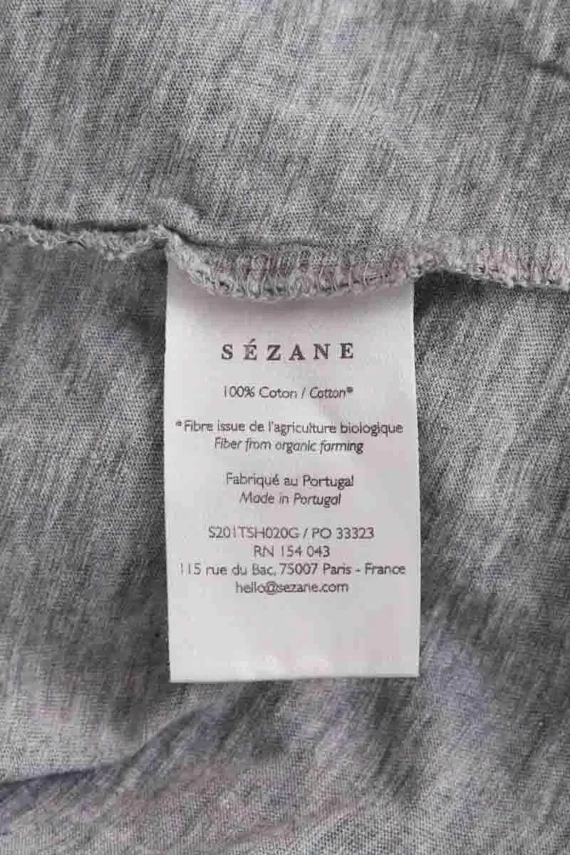 T-shirt Sézane Gris en Coton