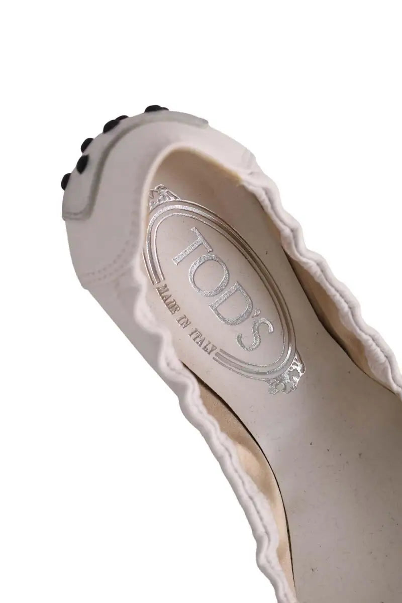 Ballerines Tod's Blanc en Cuir