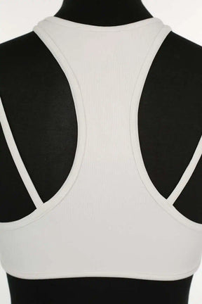 Top sans manche Andreadamo Blanc en Polyamide