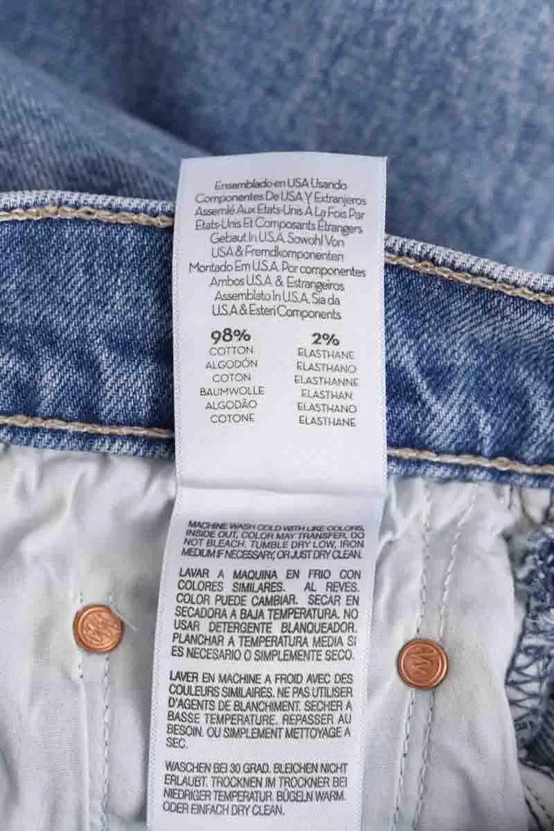 Jean droit Mother Bleu en Coton