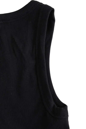 Top sans manche ME + EM Noir en Coton