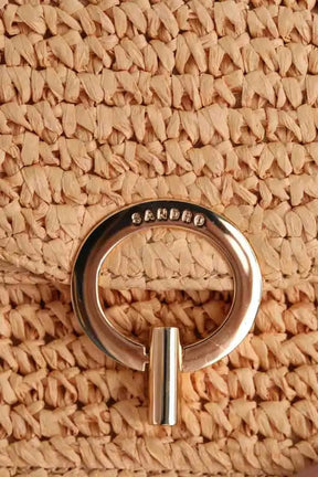 Sac à bandoulière Sandro Beige en Osier