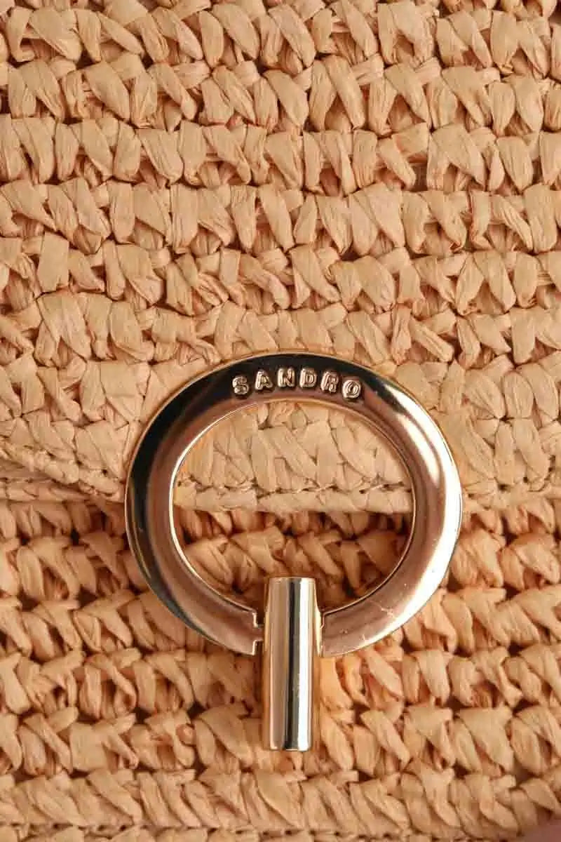 Sac à bandoulière Sandro Beige en Osier