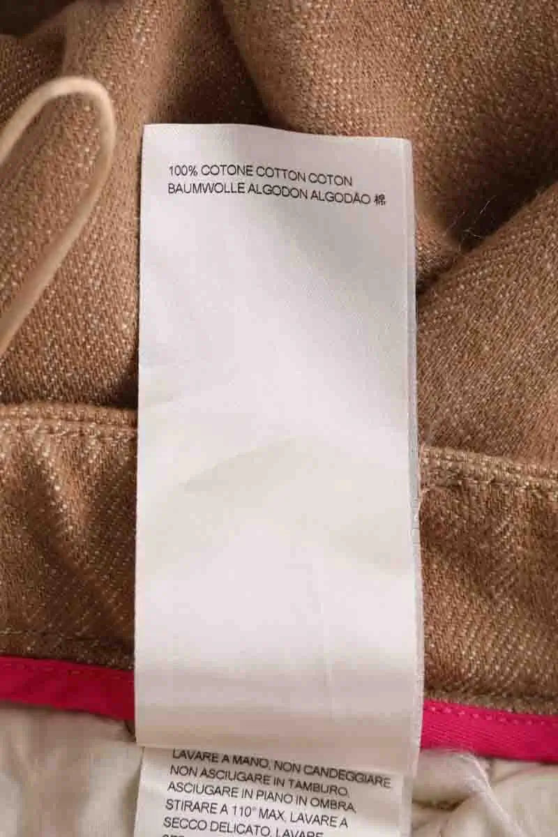 Pantalon large Momoni Camel en Coton