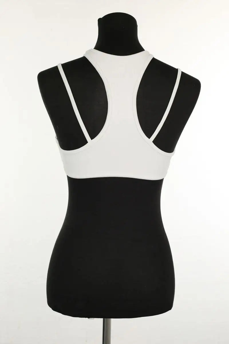Top sans manche Andreadamo Blanc en Polyamide