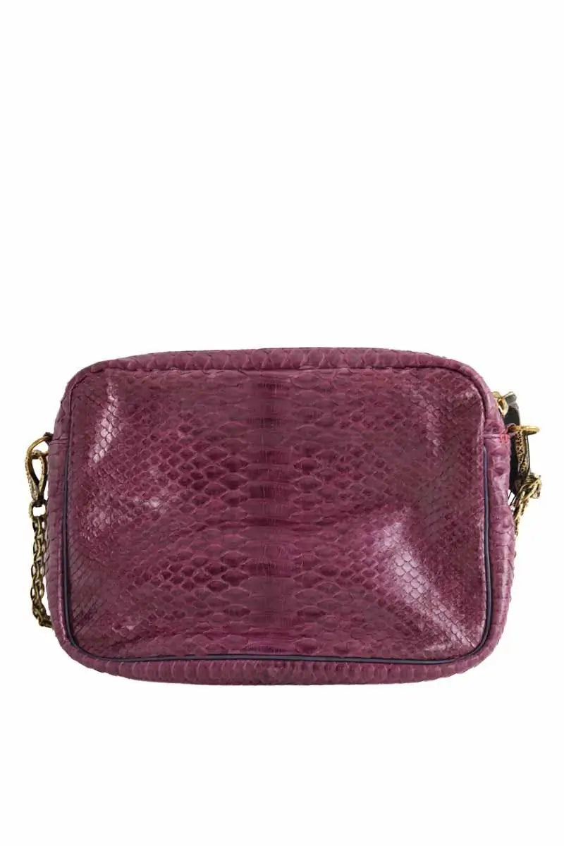 Sac à bandoulière Claris Virot Violet en Cuir