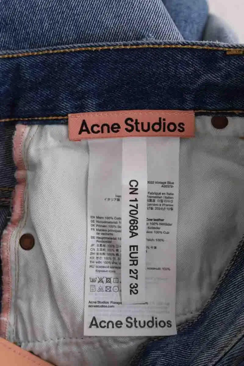 Jean large Acne Studios Bleu en Coton