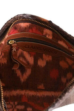 Pochette Claris Virot Marron en Cuirs exotiques