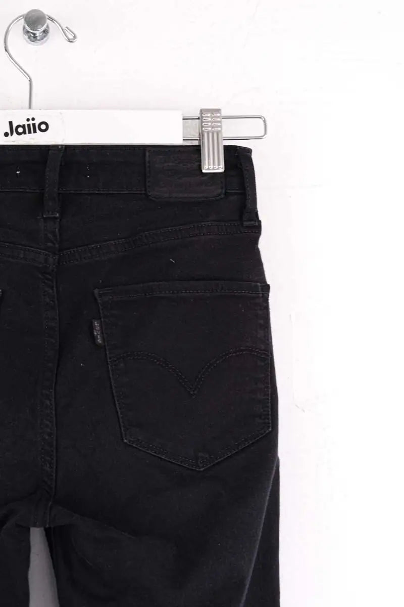 Jean slim Levi's 721 high rise skinny Noir en Coton