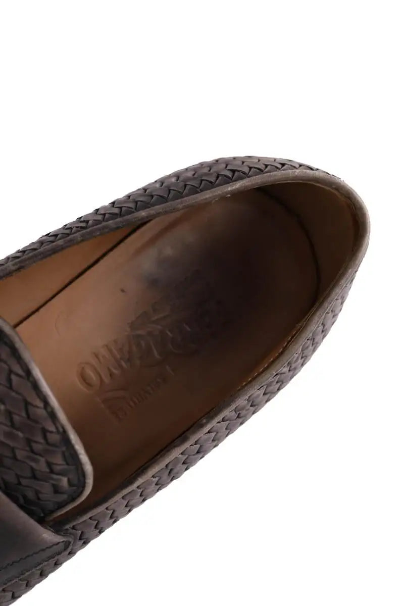 Mocassins Salvatore Ferragamo Gris en Cuir