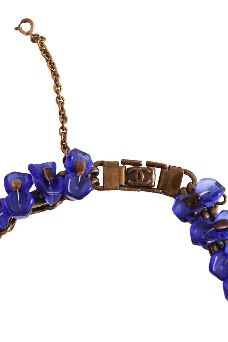 Collier Chanel Bleu en Métal