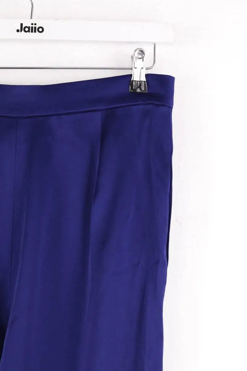 Pantalon large Max Mara Bleu en Synthétique