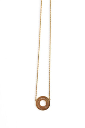 Collier Dinh Van Pendentif sur chaîne Seventies 19 mm Doré en Or jaune