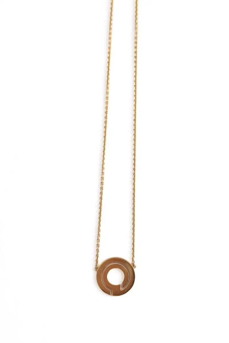 Collier Dinh Van Pendentif sur chaîne Seventies 19 mm Doré en Or jaune
