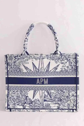 Cabas Dior Book tote medium Bleu en Tissu