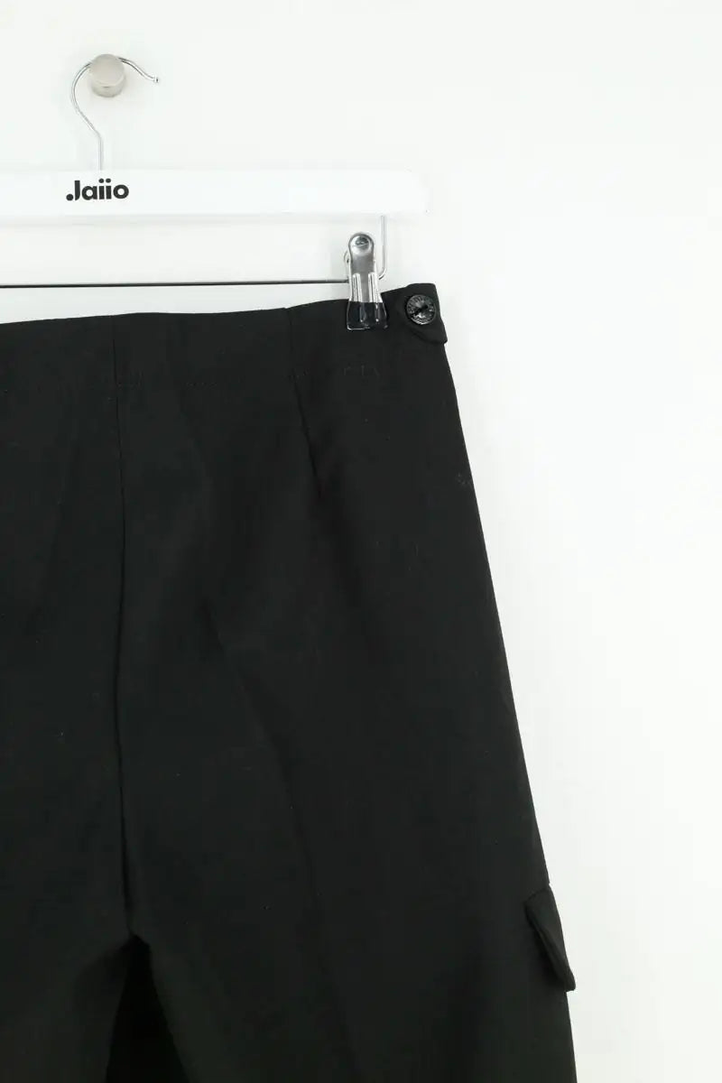 Pantalon large Sandro Noir en Laine