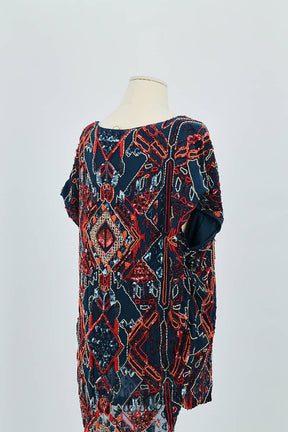 Mini Antik Batik  Bleu