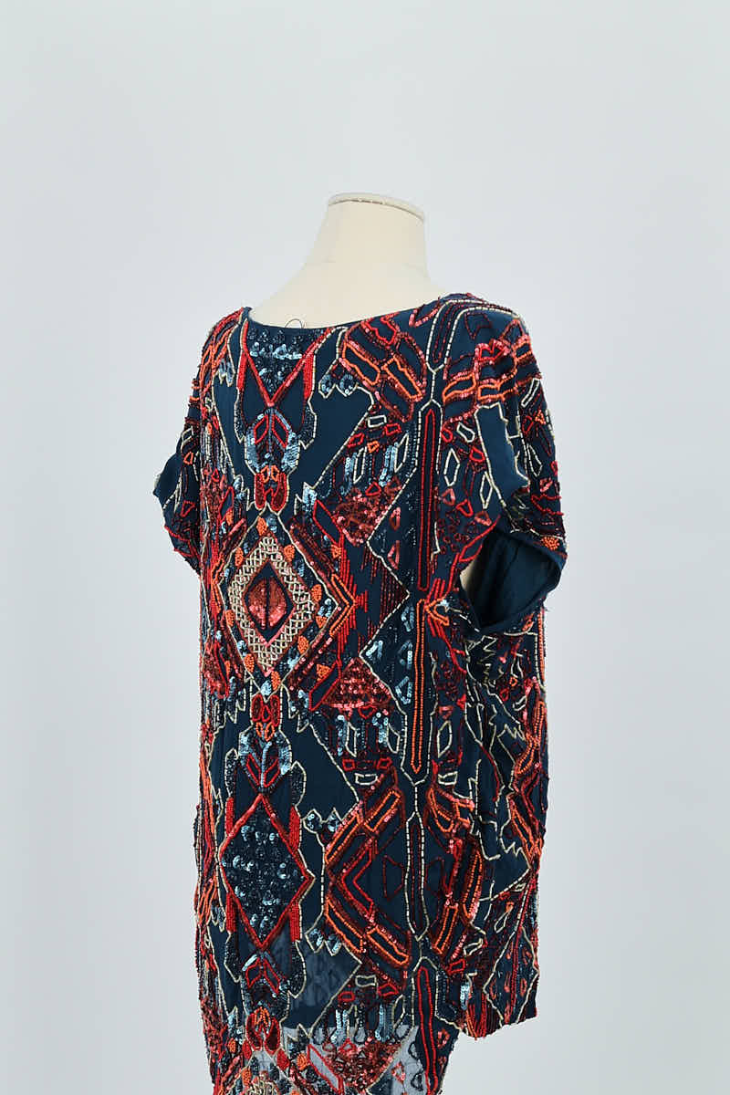 Mini Antik Batik  Bleu