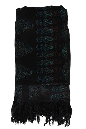 Étole Antik Batik Noir en Coton - Seconde Main