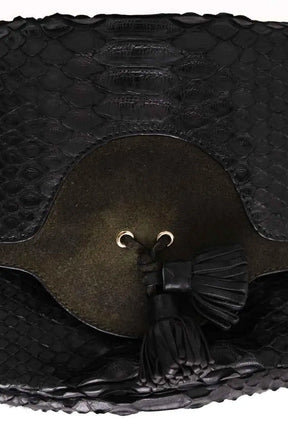 Sac à main Tila March Noir en Cuirs exotiques
