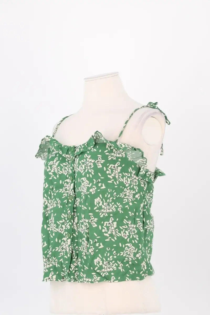 Top sans manche Ba&Sh Vert en Viscose