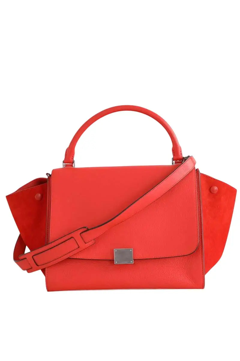 Trapeze Celine Orange en Cuir - Seconde Main