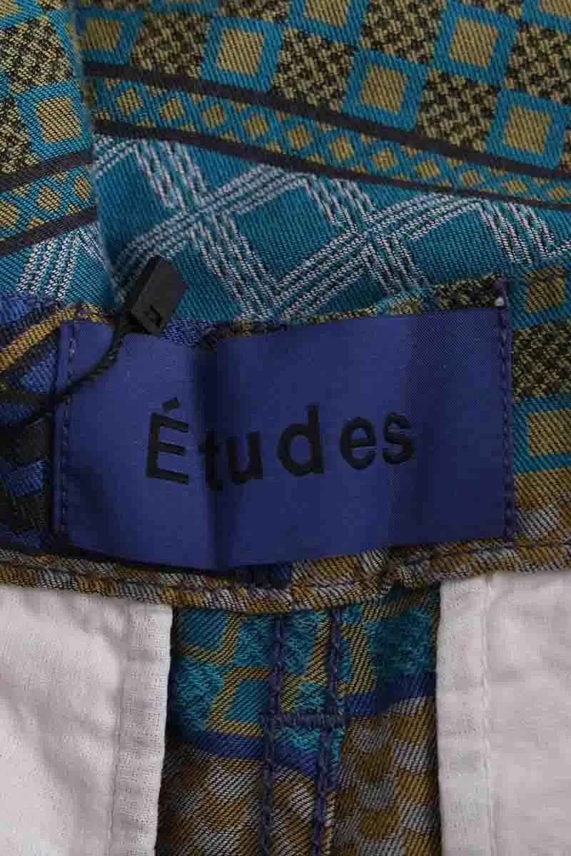 Bermuda Etudes Bleu en Coton