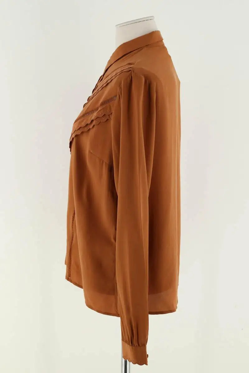 Blouse Sézane Marron en Soie