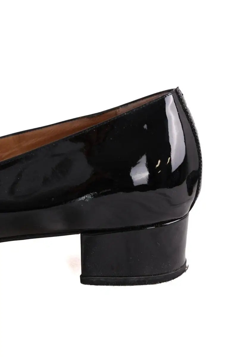 Ballerines Carel Noir en Cuir verni