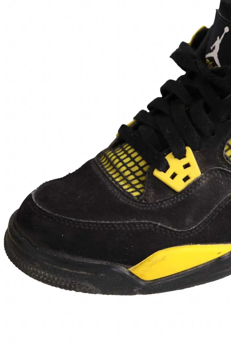Baskets Nike Air Jordan 4 retro Noir en Cuir