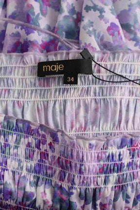 Mini jupe Maje Violet en Polyester