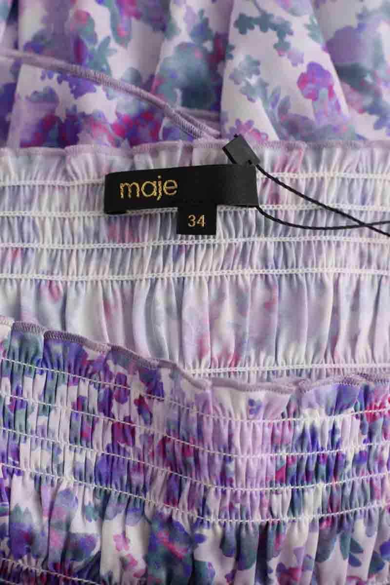 Mini jupe Maje Violet en Polyester