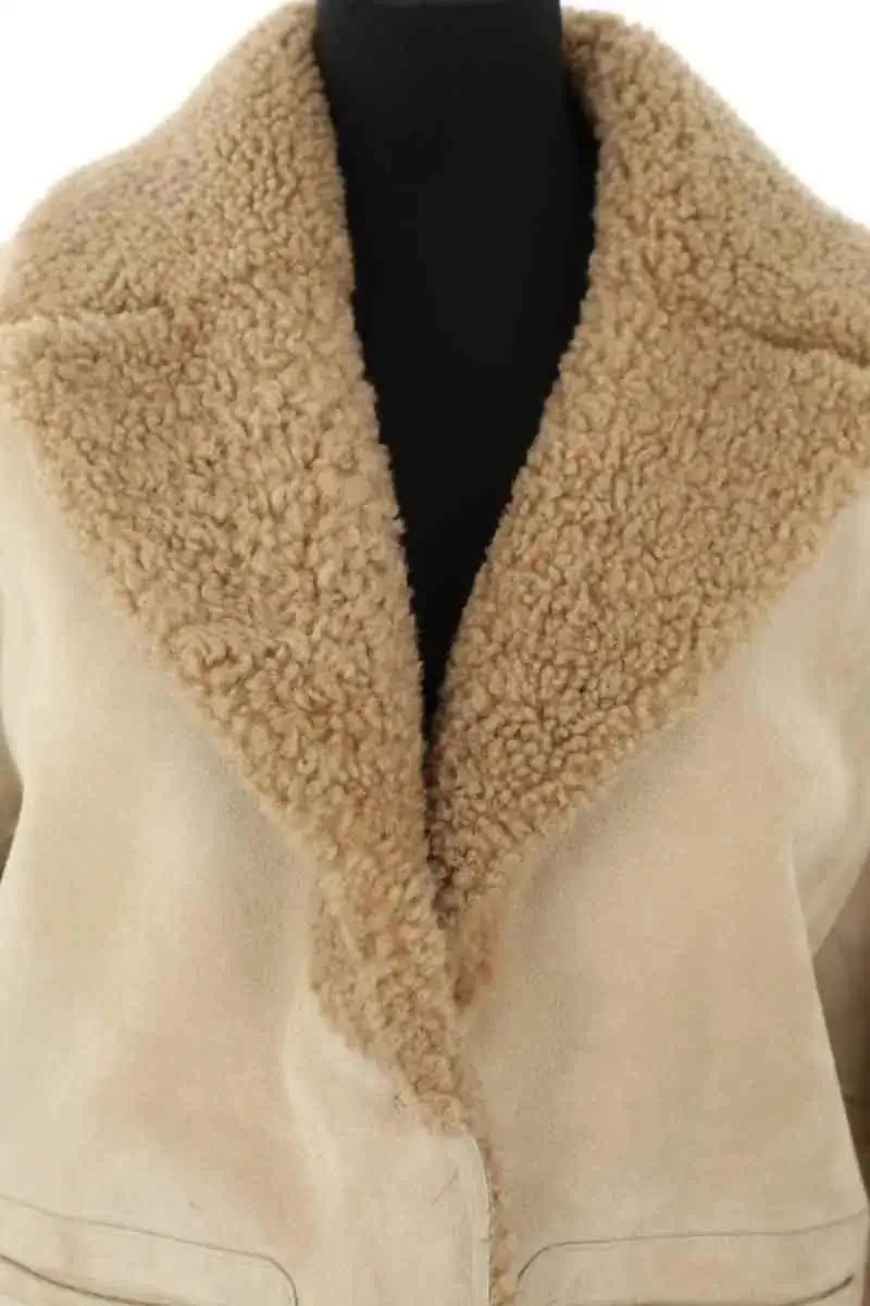 Manteau Ba&Sh Beige en Daim