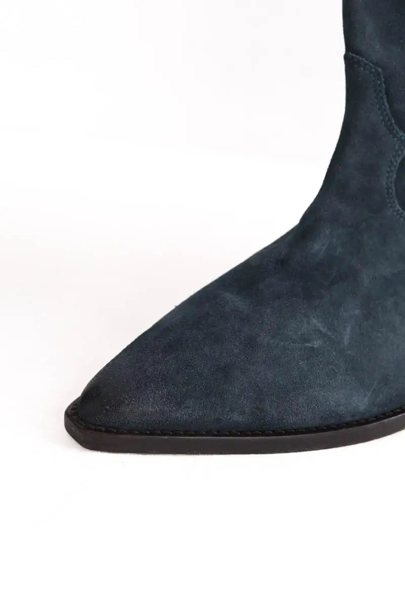 Boots western Isabel Marant Bleu en Daim