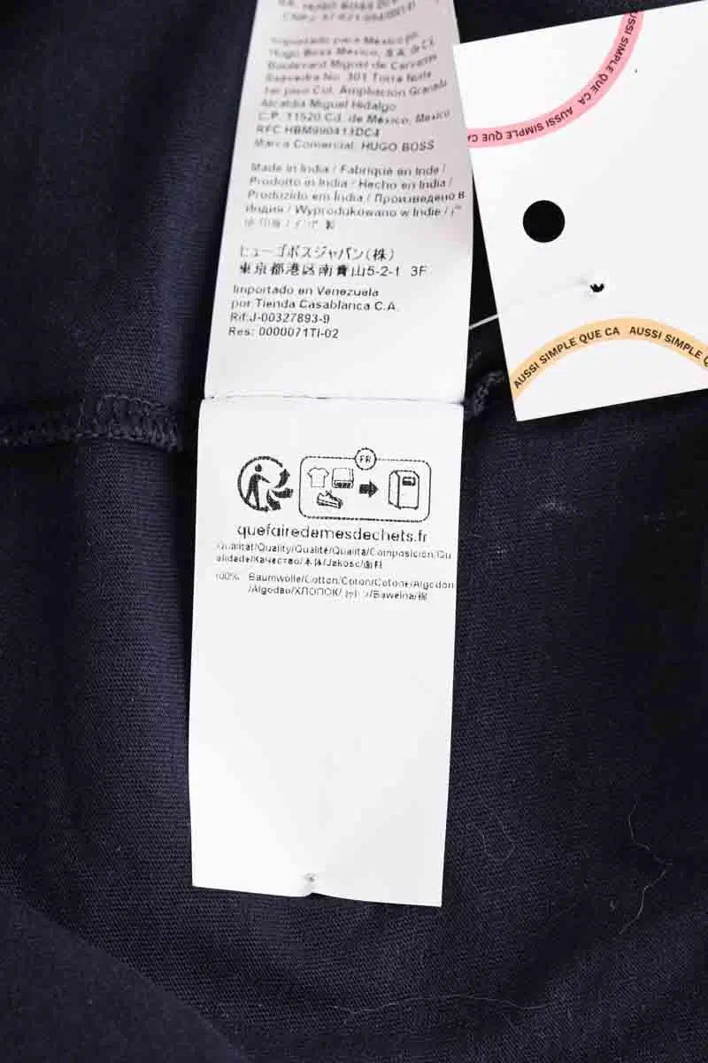 T-shirt Hugo Boss Bleu en Coton