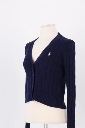 Cardigan Ralph Lauren Marine en Coton