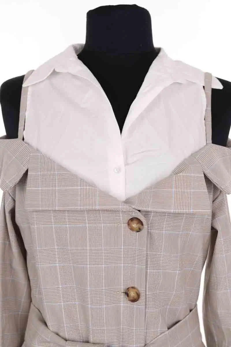 Robe Maje Beige en Synthétique