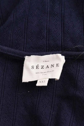 Top sans manche Sézane Marine en Coton