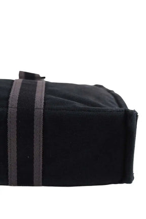 Cabas Hermès Toto Noir en Tissu