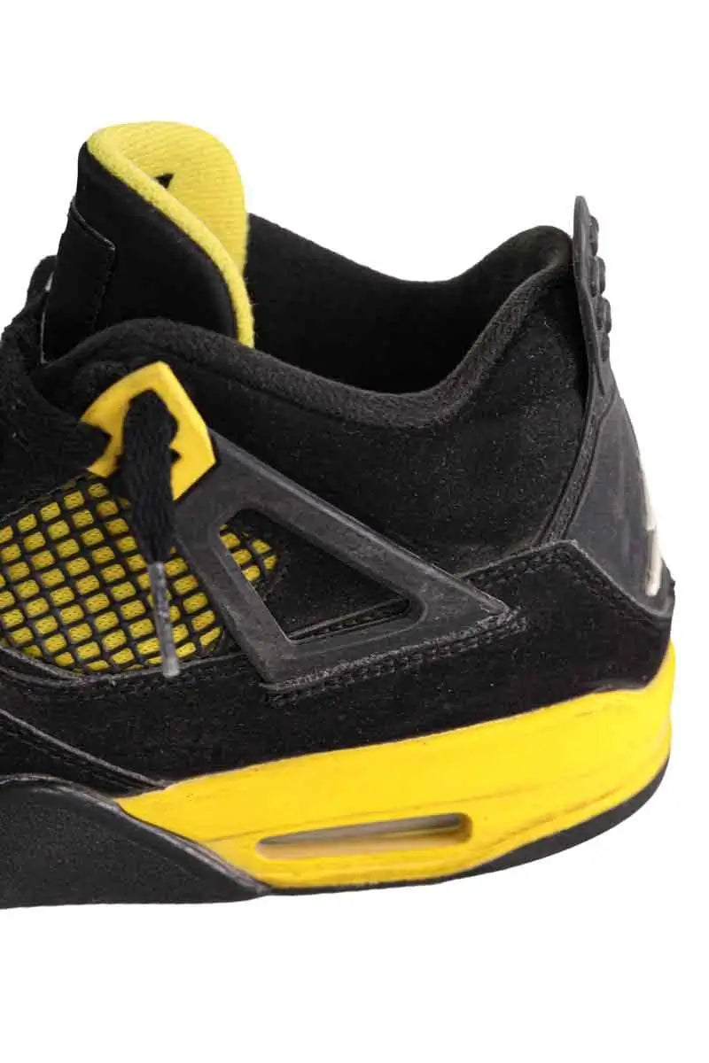 Baskets Nike Air Jordan 4 retro Noir en Cuir